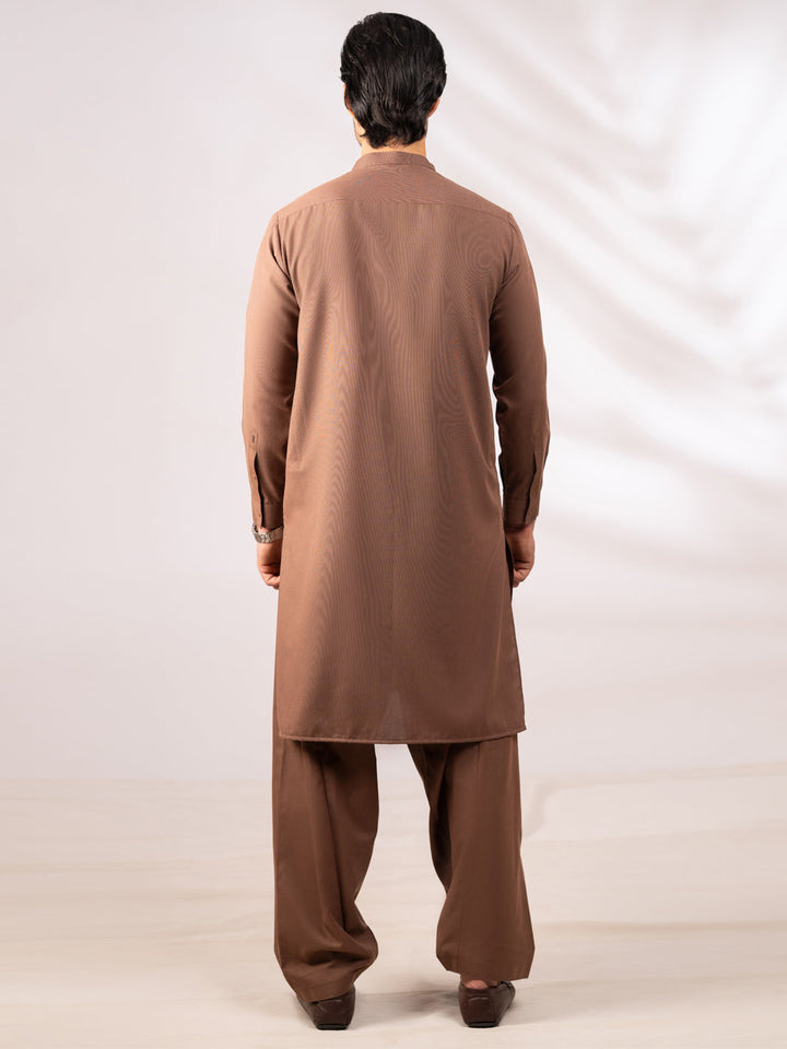 Blended Light Brown Shalwar Kameez - Almirah