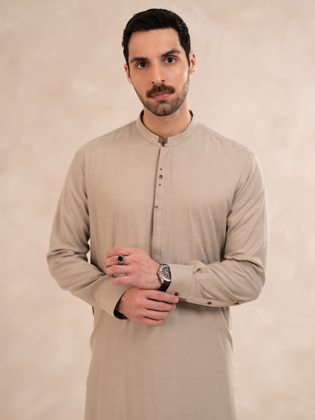 Blended Fawn Shalwar Kameez - Almirah