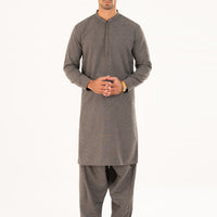 Blended Charcoal Grey Shalwar Kameez - Almirah