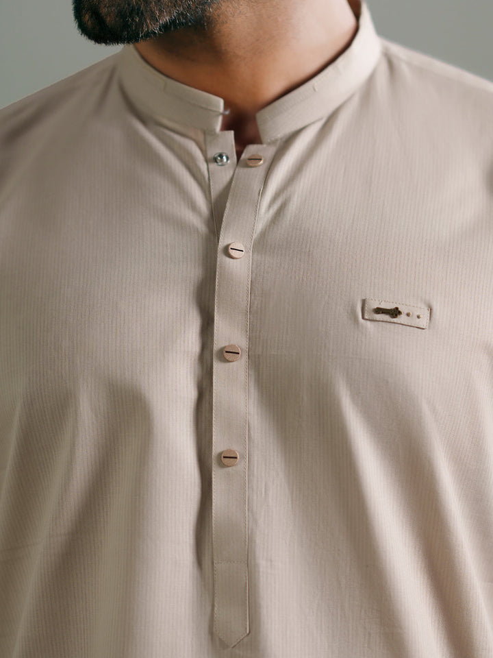 Cotton Beige Shalwar Kameez - Almirah