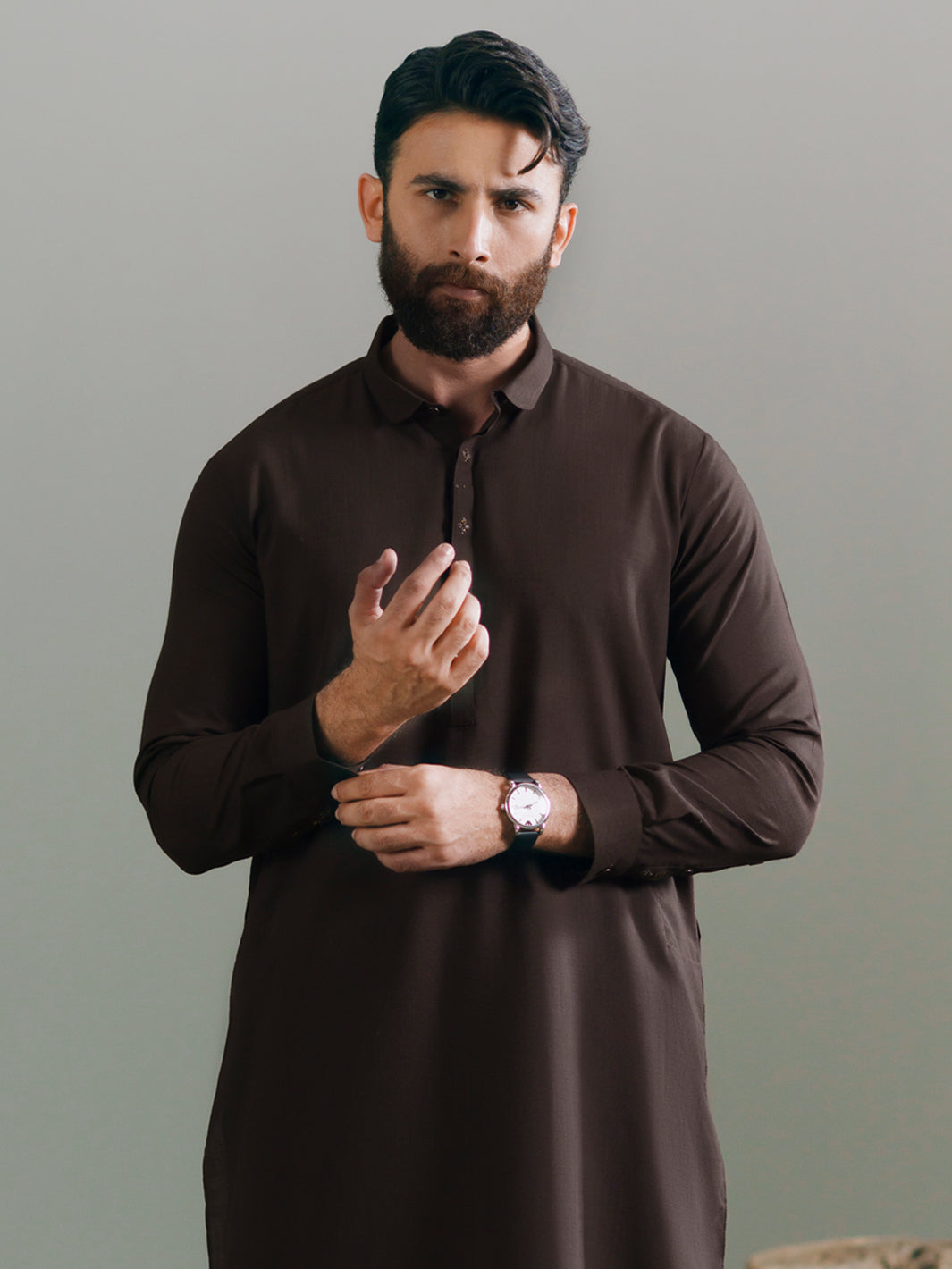 Blended Brown Shalwar Kameez - Almirah