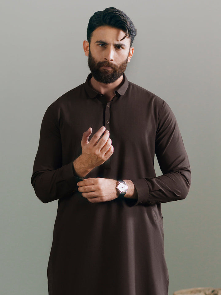 Blended Brown Shalwar Kameez - Almirah
