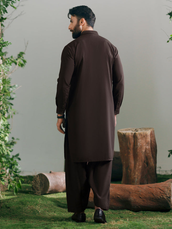 Blended Brown Shalwar Kameez - Almirah