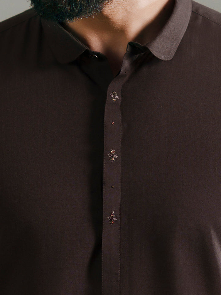 Blended Brown Shalwar Kameez - Almirah