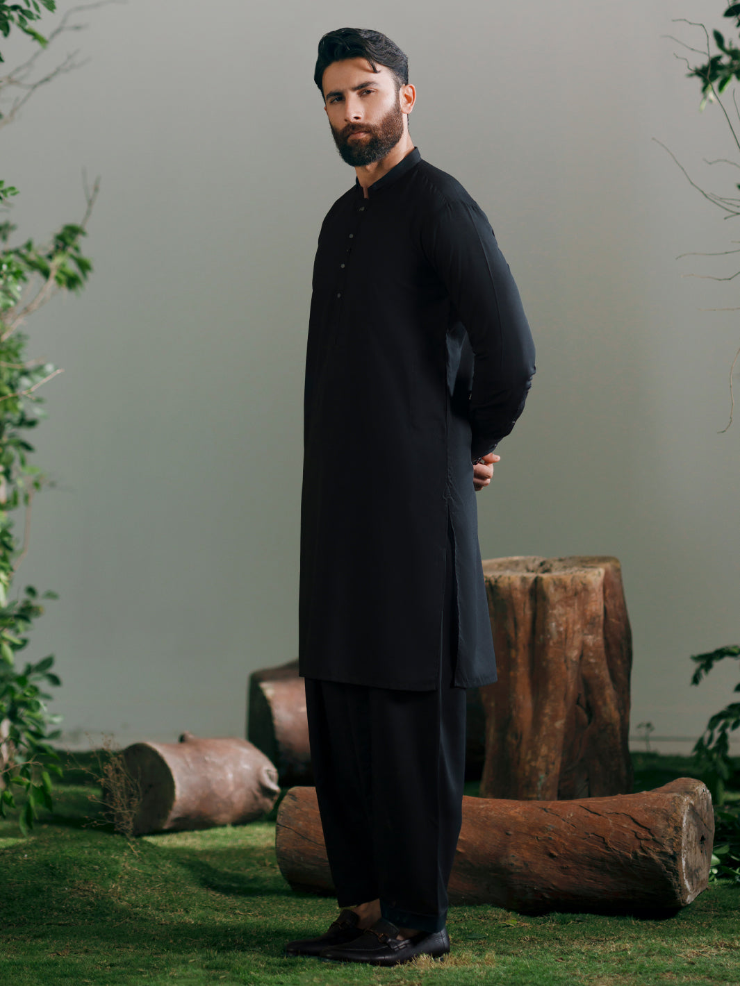 Blended Black Shalwar Kameez - Almirah