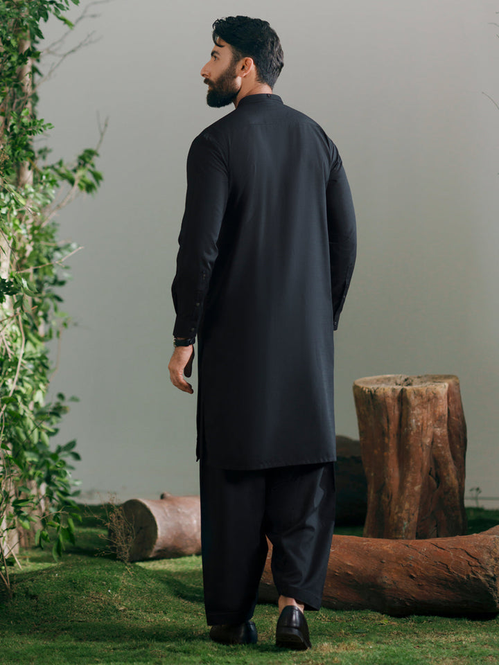 Blended Black Shalwar Kameez - Almirah