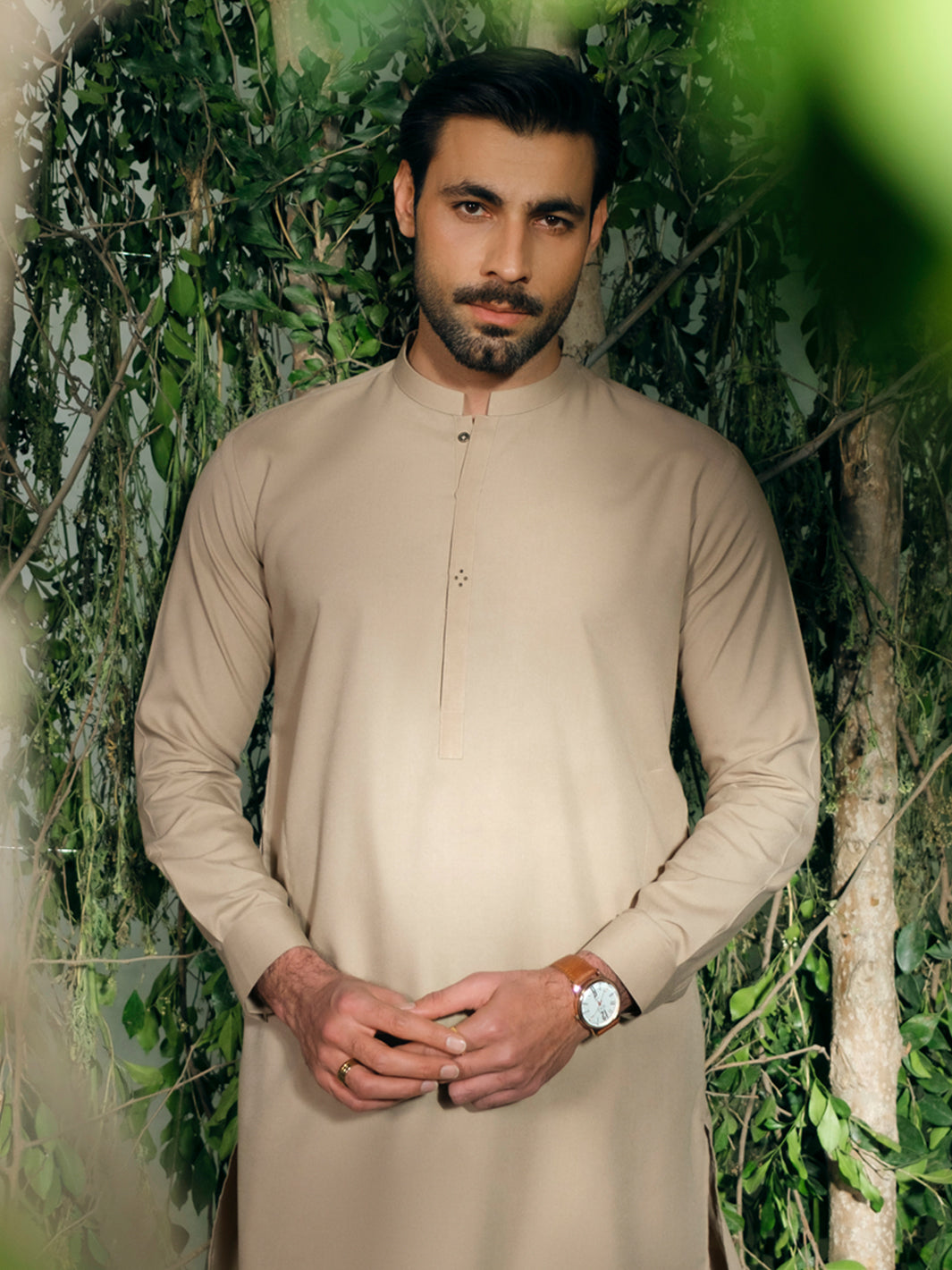 Blended Beige Shalwar Kameez - Almirah