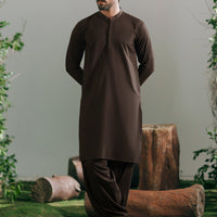 Blended Olive Green Shalwar Kameez - Almirah