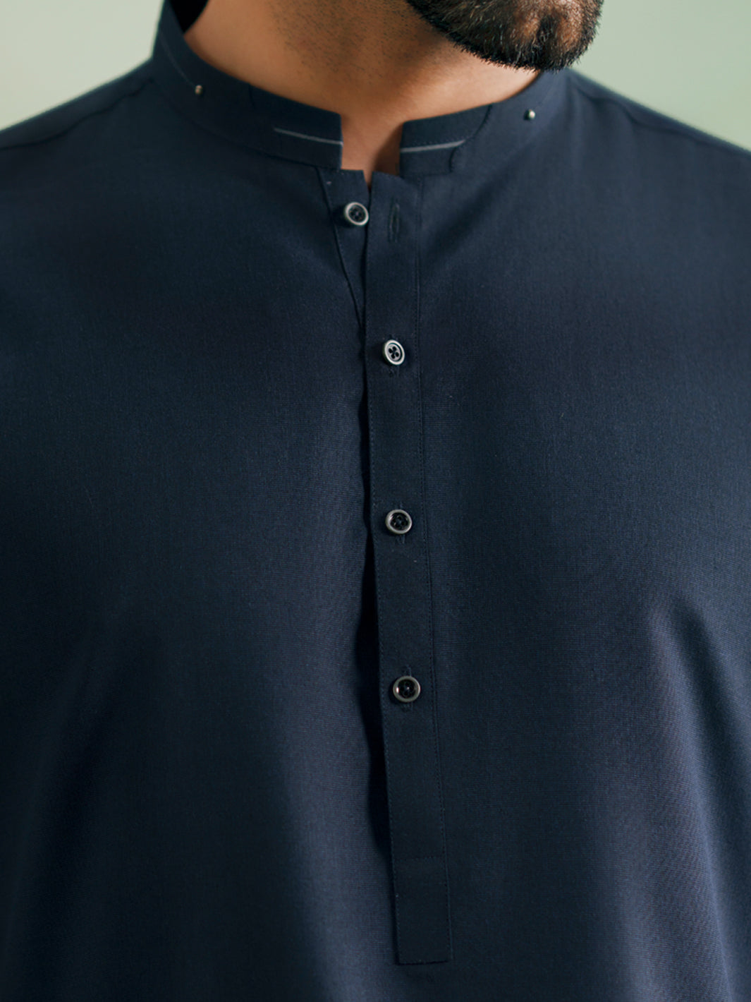 Blended Navy Blue Shalwar Kameez - Almirah