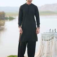 Blended Black Shalwar Kameez - Almirah