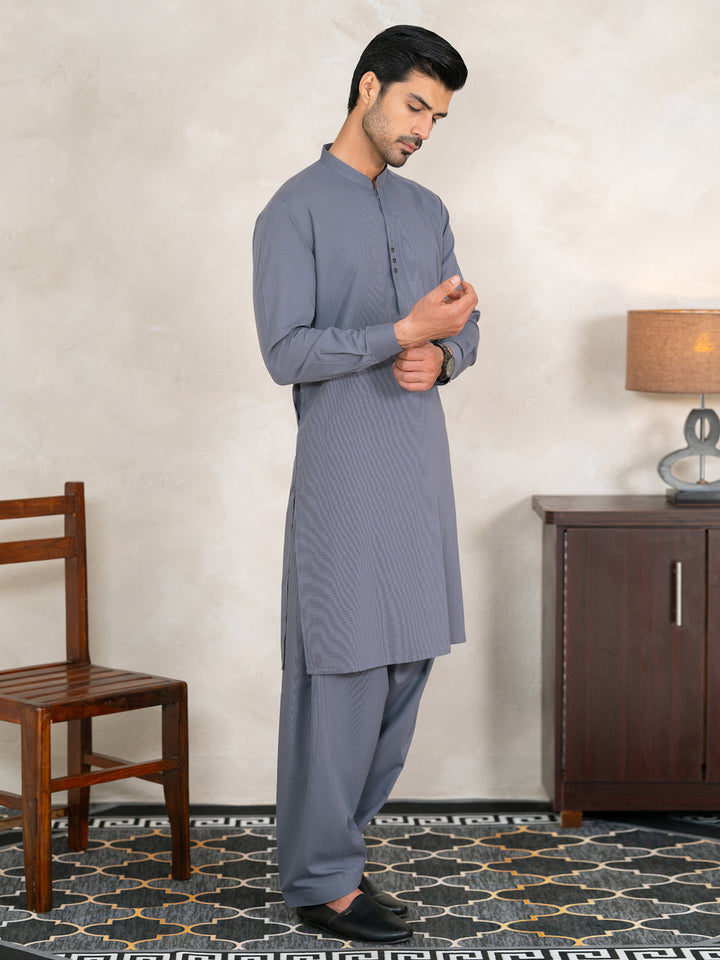 Blended Grey Shalwar Kameez - Almirah