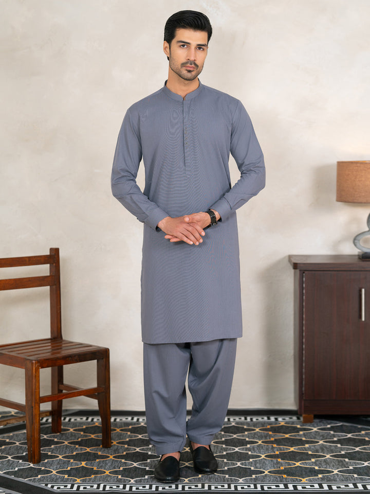 Blended Grey Shalwar Kameez - Almirah