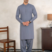 Blended Grey Shalwar Kameez - Almirah