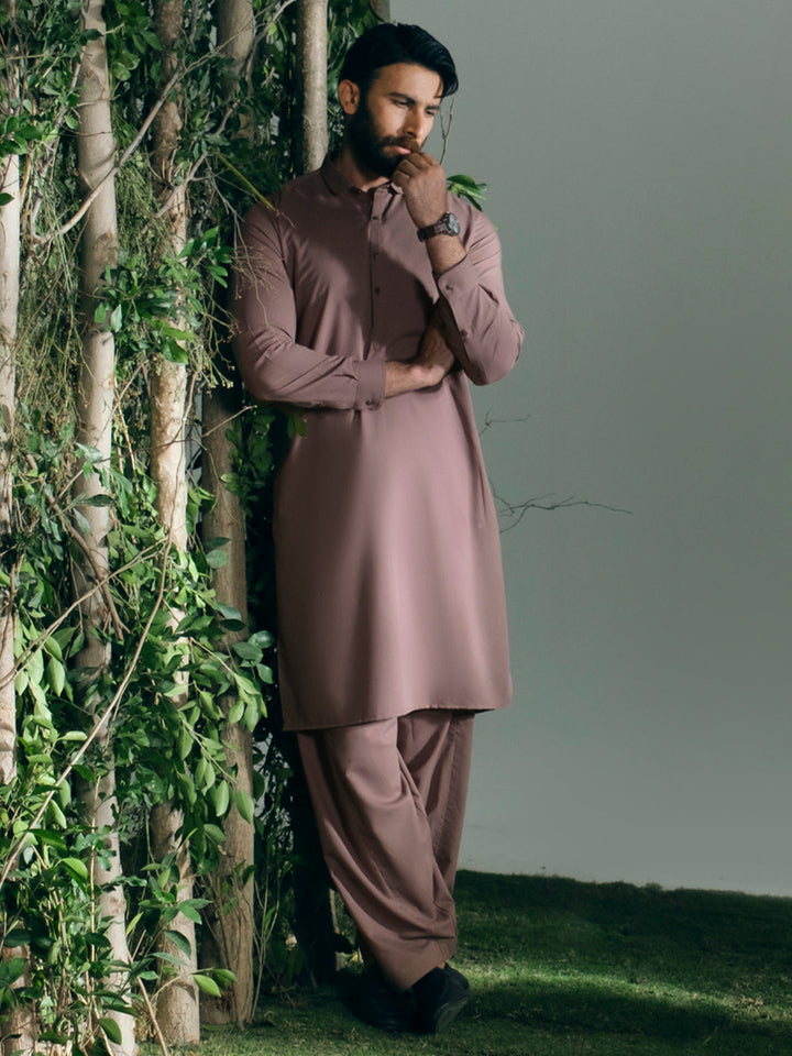 Blended Tea Pink Shalwar Kameez - Almirah