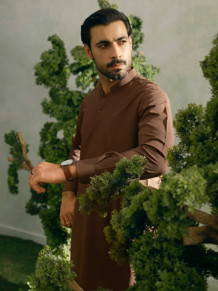 Blended Brown Shalwar Kameez - Almirah