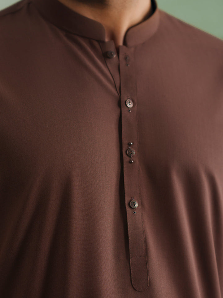 Blended Brown Shalwar Kameez - Almirah