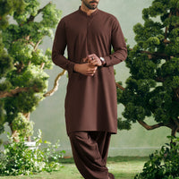 Blended Brown Shalwar Kameez - Almirah