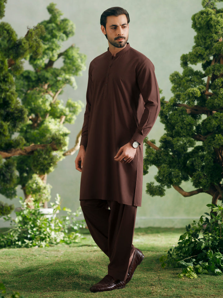 Blended Brown Shalwar Kameez - Almirah