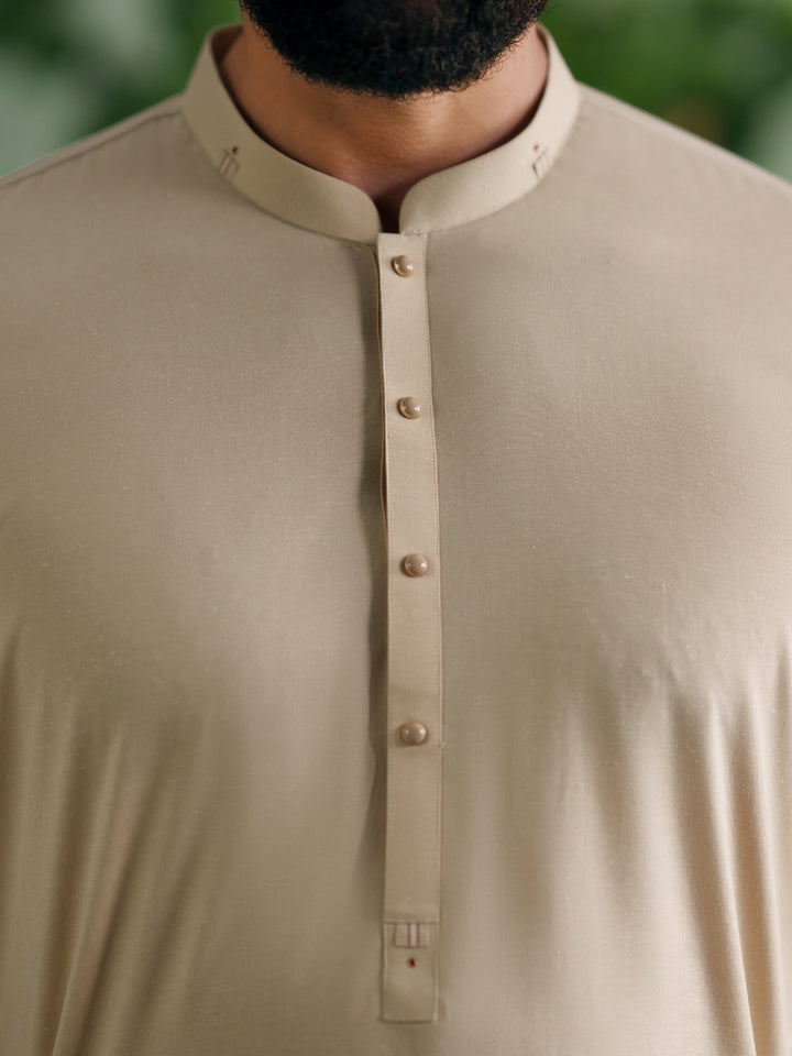 Blended Beige Shalwar Kameez - Almirah