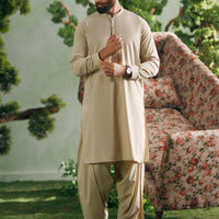 Blended Beige Shalwar Kameez - Almirah