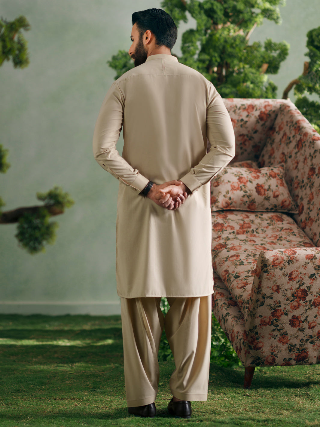 Blended Beige Shalwar Kameez - Almirah