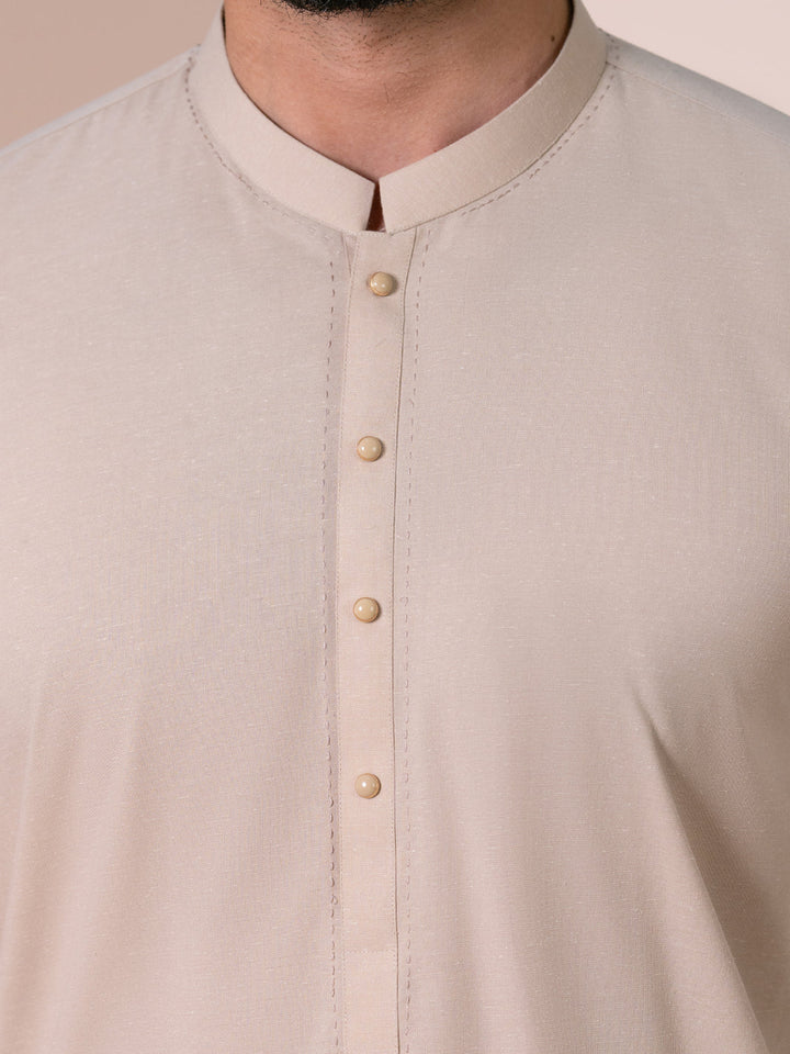 Blended Beige Shalwar Kameez - Almirah