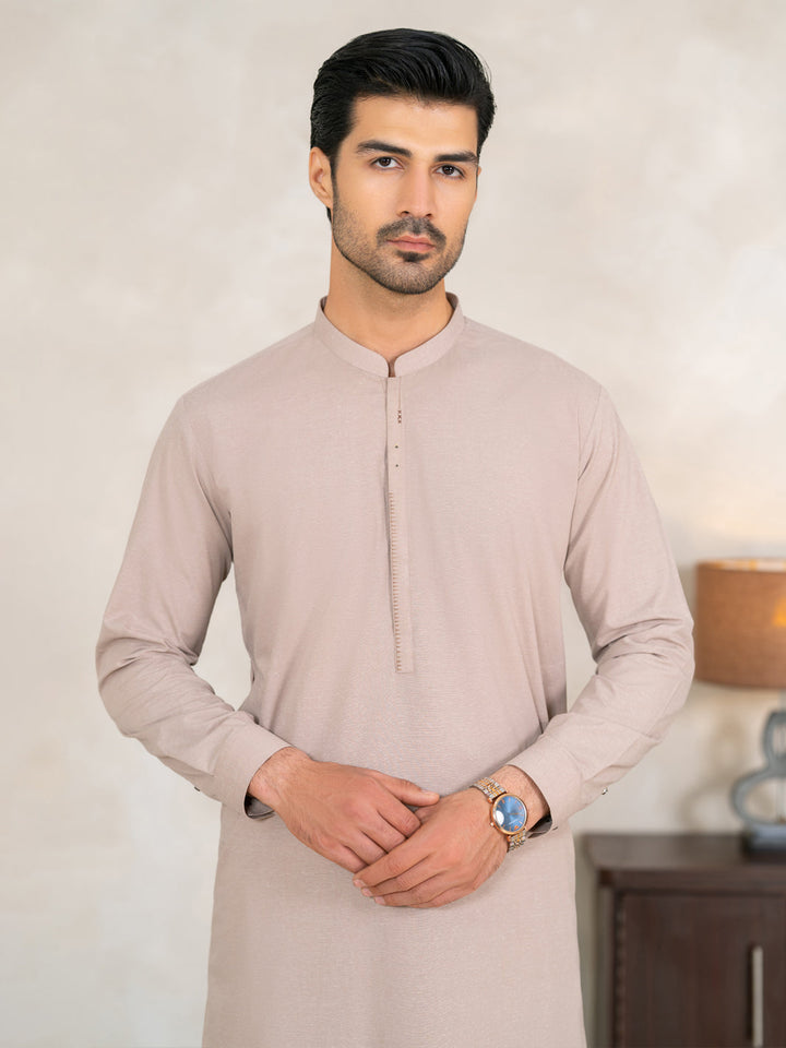 Blended Beige Shalwar Kameez - Almirah
