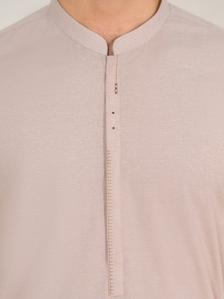 Blended Beige Shalwar Kameez - Almirah