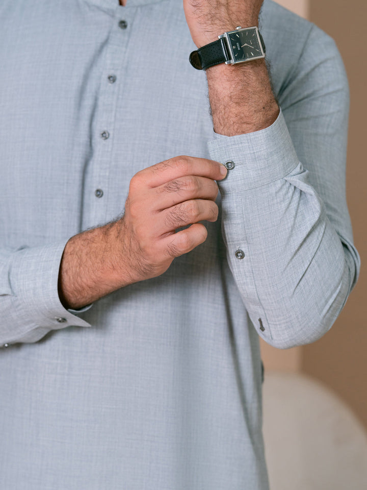 Blended Grey Shalwar Kameez - Almirah