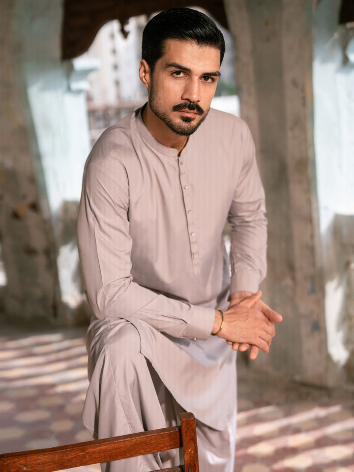 Blended Light Purple Shalwar Kameez - Almirah