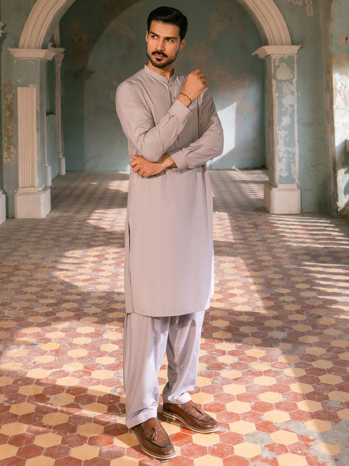 Blended Light Purple Shalwar Kameez - Almirah