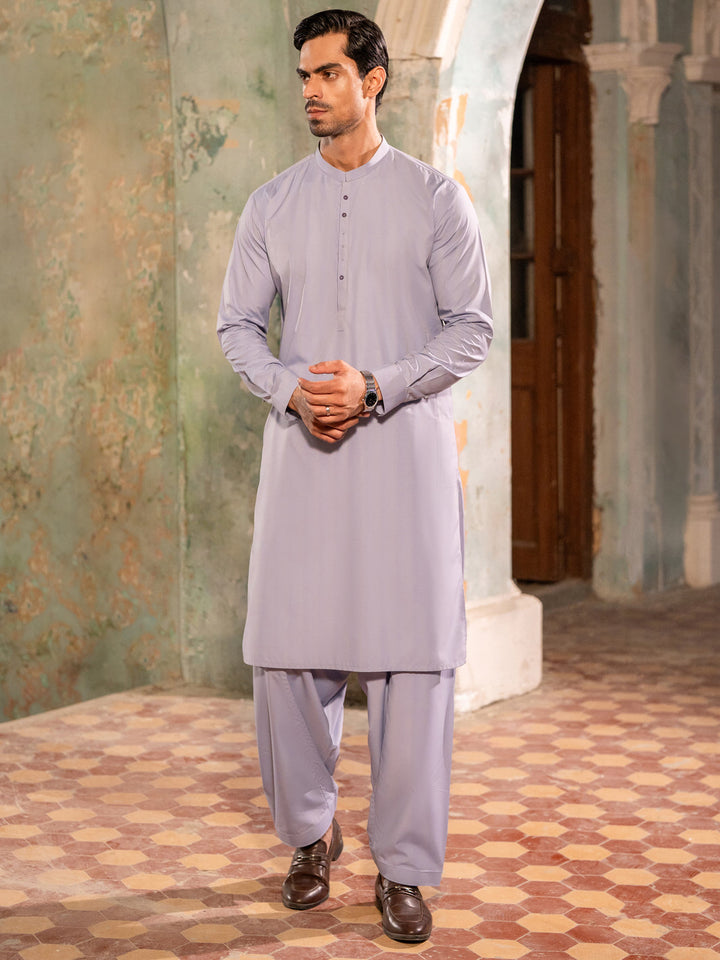 Blended Light Purple Shalwar Kameez - Almirah