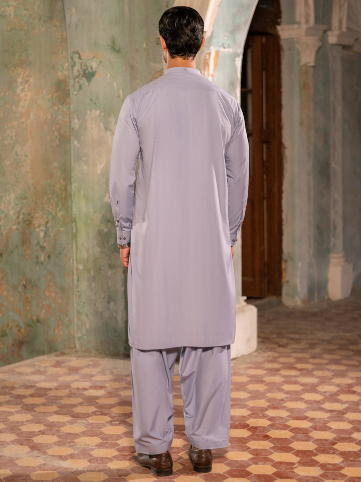 Blended Light Purple Shalwar Kameez - Almirah