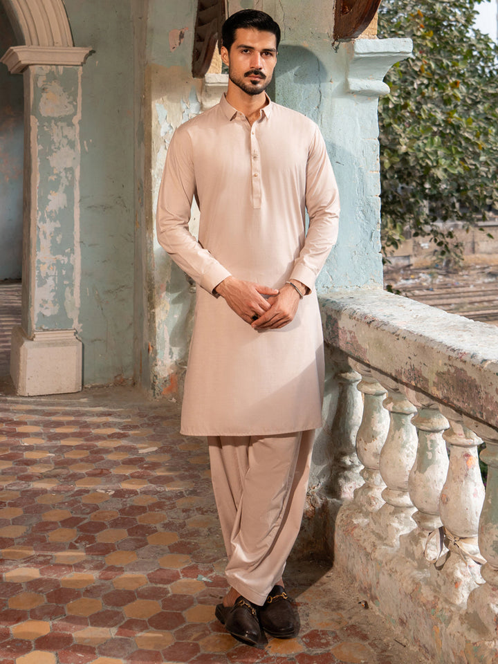 Blended Tea Pink Shalwar Kameez - Almirah