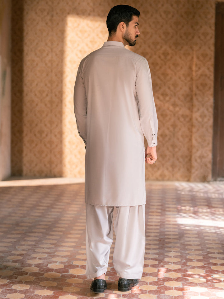 Blended Ice Blue Shalwar Kameez - Almirah