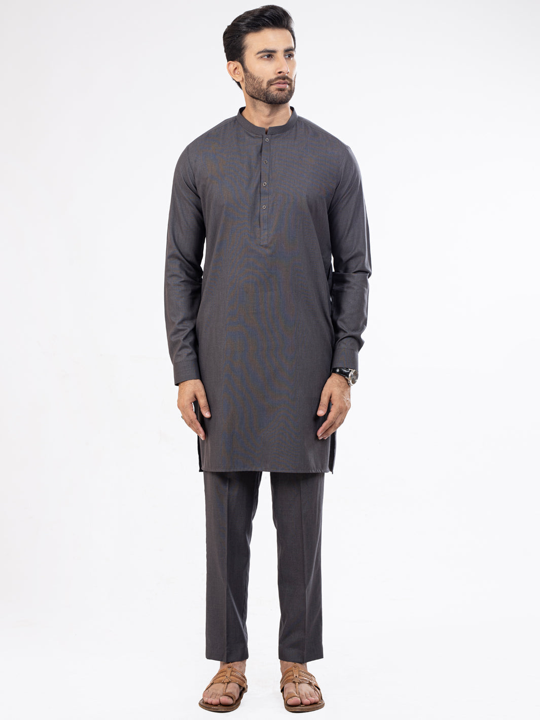 Blended Grey Shalwar Kameez - Almirah