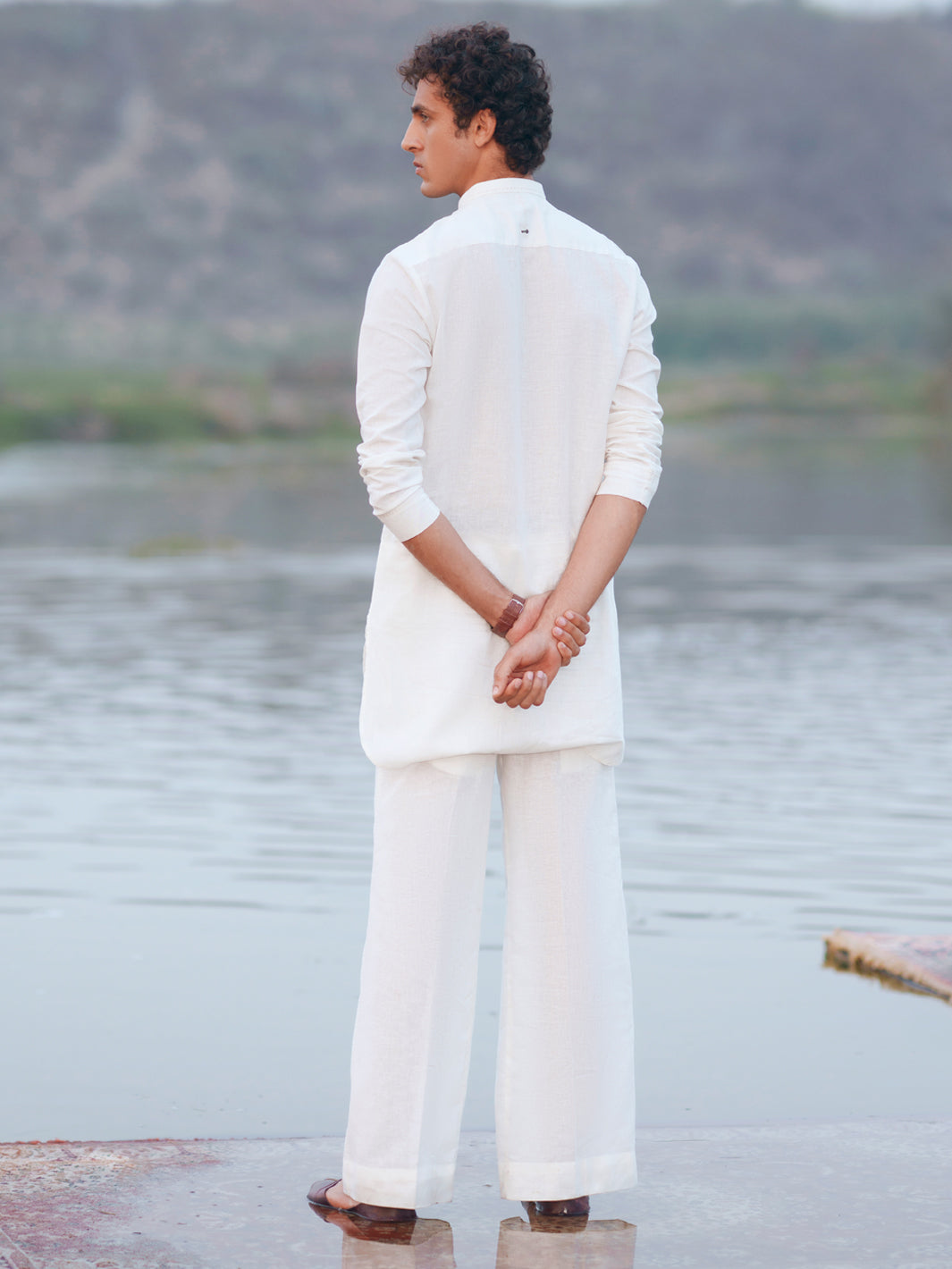 Cotton White Kurta Trouser - Almirah