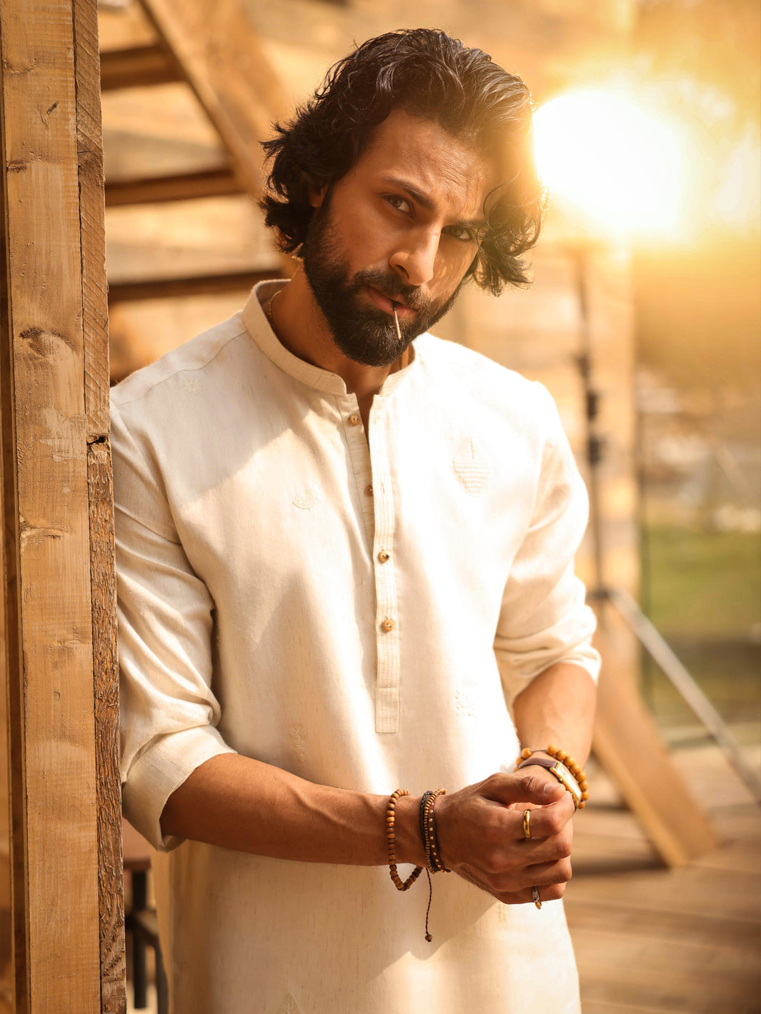 Cotton Off White Kurta Trouser - Almirah