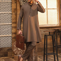 Blended Olive Green Kurta Trouser - Almirah