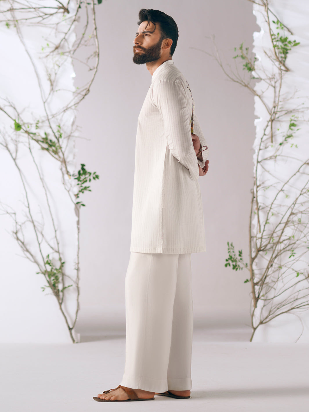Cotton White Kurta Trouser - Almirah
