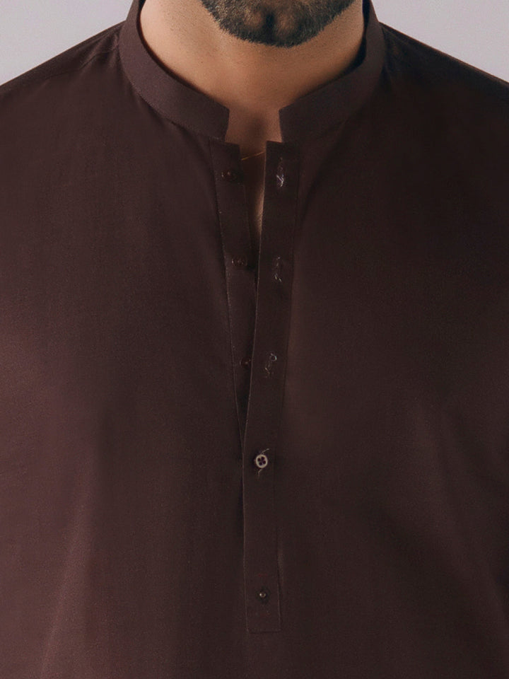 Cotton Burgundy Kurta Trouser - Almirah