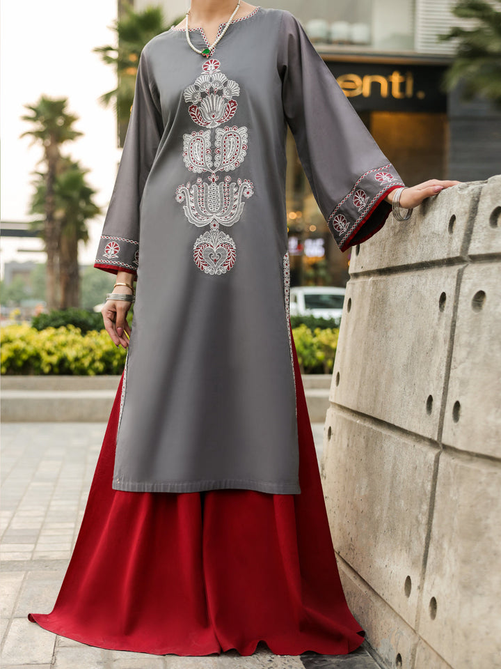 Lawn Grey Trouser - J. Junaid Jamshed