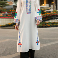 Lawn White Kurti - J. Junaid Jamshed