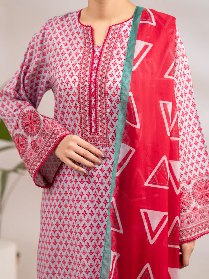 Lawn Pink Unstitched Suit - Almirah