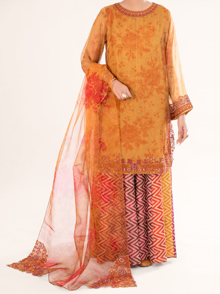 Mesuri Mustard Stitched Suit - Almirah
