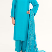 Sheesha Silk Sea Green Stitched Suit - Almirah