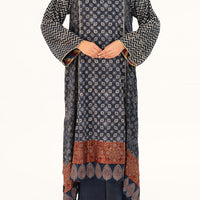 Satin Blue Stitched Suit - Almirah