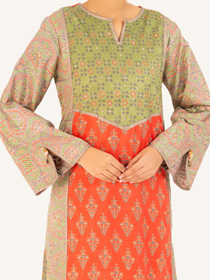 Velvet Skin Stitched Suit - Almirah