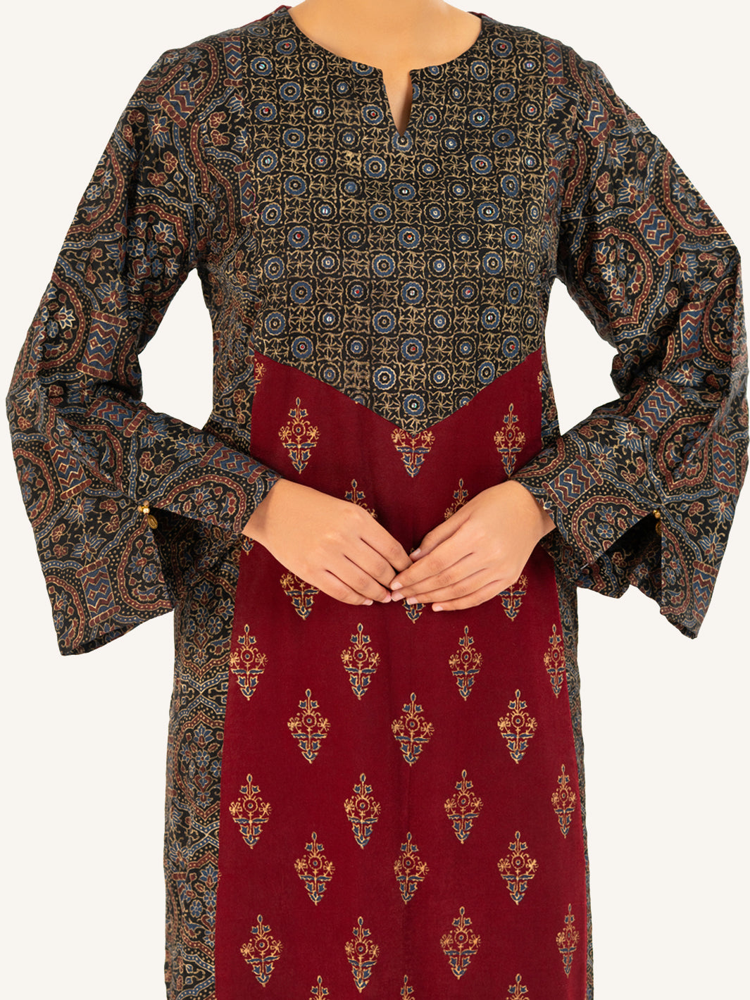 Velvet Black Stitched Suit - Almirah