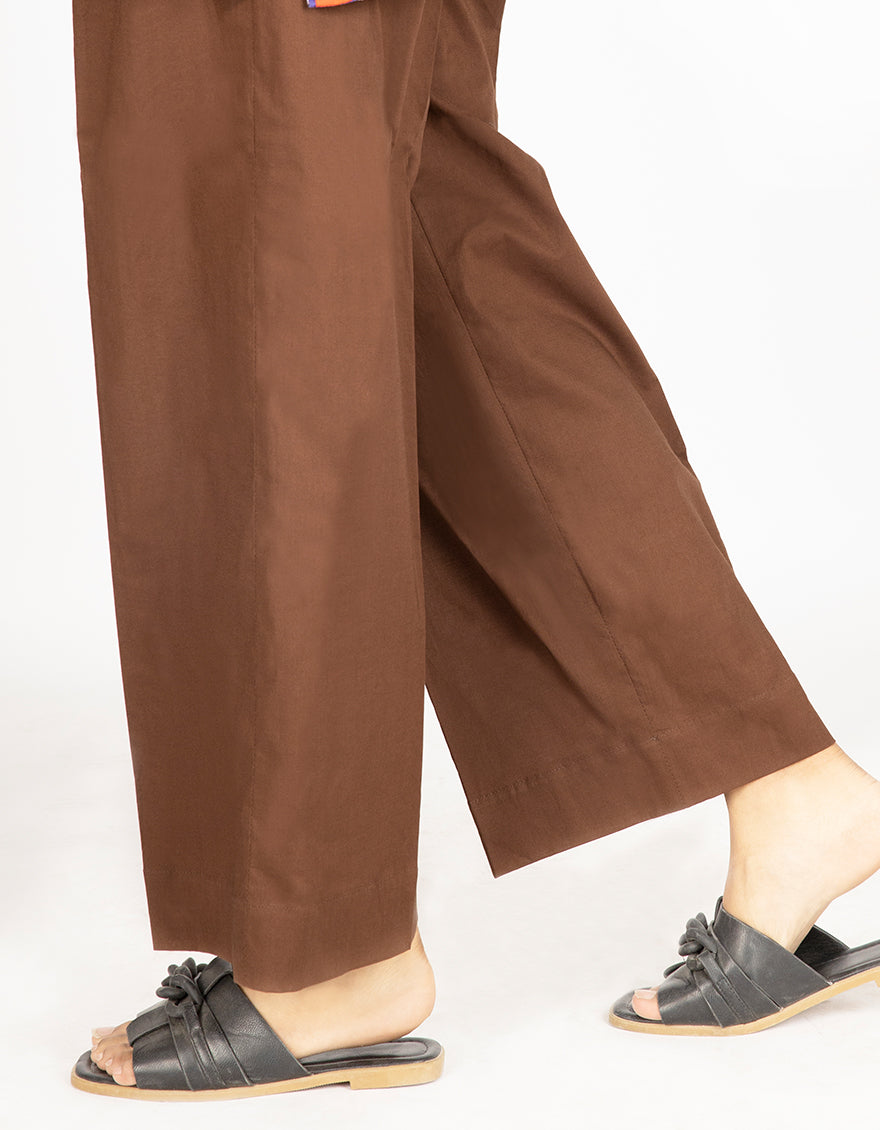 Lawn Brown Trouser - Almirah